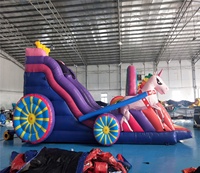 Vente flash : combinaison toboggan et carrosse gonflable licorne