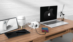 High Quality Intelligent Expansion Cube Socket Free Expansion Data <b>Cable</b> 74cm Long with 3 EU Outlet 2 <b>USB</b> 1 TYPE C Power Cord - Product Image 5