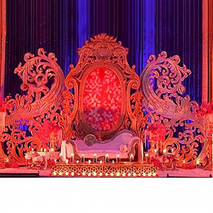 Elegant Fiber Carved Backstage Panel Modern Style <b>Wedding</b> Fiber Panel Stage Elegant Red Backstage <b>Frame</b> California - Product Image 1
