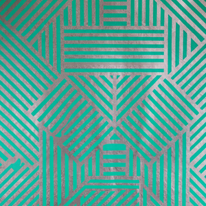 Custom Geometric <b>Green</b> Stripes Uncoated Anti-Rust Recyclable <b>Paper</b> Gift Craft Screen Printing 100 GSM Eco-Friendly Recycled - Product Image 1