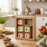 Transparente Fenster-Schubladenbox für Mondkuchen FD700 Geschenkbox für gesalzenen Eigelb-Kuchen mit 2 oder 4 Fächern zur Bäckerei-Präsentation