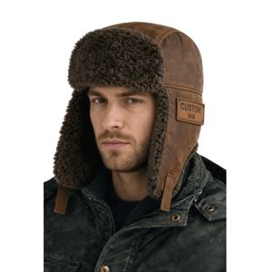 قبعة تروبر مخصصة دافئة على الطراز الروسي، قبعة تزلج شتوية للجنسين مع أغطية للأذنين، مناسبة للرياضة والصيد والحفلات - Product Image 1