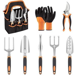 Ensemble de 8 outils de <span class=keywords><strong>jardinage</strong></span> à main, en alliage d'aluminium léger, ensemble <span class=keywords><strong>cadeau</strong></span> avec sac de rangement durable, cadeaux de jardin <span class=keywords><strong>pour</strong></span> femmes et hommes - Product Image 6