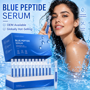 OEM ODM Blue Peptide Serum Facial Ampoules Skin Hydration Serum Private <b>Label</b> Manufacturer Free Design Service - Product Image 6