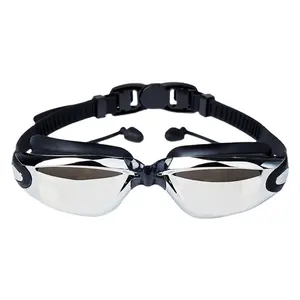 Miyopi yüzme gözlükleri yetişkin anti sis silikon su geçirmez yüzme ekipmanları malzemeleri elektroliz yüzme gözlükleri