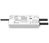Skydance D4-WPS 12-48VDC 4 Canales CV Decodificador DMX512 RDM Impermeable IP67 Controlador LED con Atenuación PWM para Tiras LED RGBW