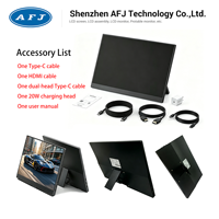 Moniteur portable TFT 15,6 pouces 1920x1080 60Hz avec écran tactile Type-C, affichage LCD 16:9, haut-parleur intégré, extension pour ordinateur portable professionnel
