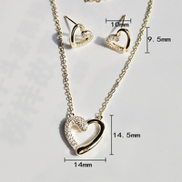 Colliers de mode, Collier de mariage, Bijoux fantaisie, Collier statement plaqué or 18 carats, Pendentif cœur pour femme, Colliers à fine chaîne