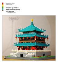 1116 Piezas, Pabellón Oriental Clásico, Proyecto Creativo de Ensamblaje MOC, Juego de Bloques de Construcción Encajables para Niños, STEM