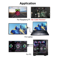 Écran tactile LCD IPS 10,1 pouces 60 Hz, moniteur portable ultra-fin pour ordinateur portable, compatible Raspberry Pi 4 3 3b avec double haut-parleur