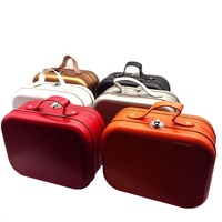 Boîte de rangement portable en fer blanc avec fermoir, carrée, pour cosmétiques, impression offset, vente en gros