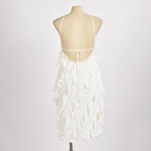 High quality <b>white</b> texture <b>jersey</b> <b>dress</b> for women factory direct elegant women <b>jersey</b> <b>dress</b> - Product Image 3
