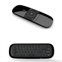W1 Mini Keyboard 2.4G Wireless Fly Air Mouse untuk Android TV Box/PC dengan Kontrol Suara Jarak Jauh 15M Fungsi Pembelajaran Jarak Jauh