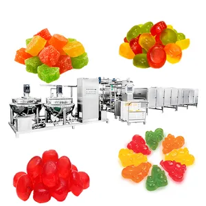 Voll automatische 3D multifunktion ale Vitamin Pektin Gelatine Stärke Gelee Süßigkeiten Produktions linie Gummibärchen Herstellung Maschine