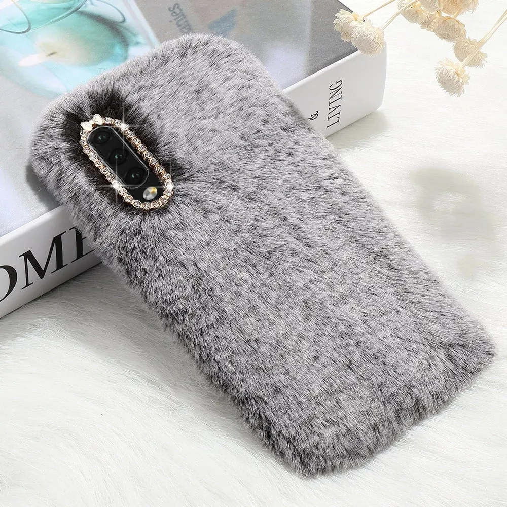 Women Soft Fluffy Fur Case for Samsung Galaxy A51 A71 A10 A20 E A3 A30 A40 A50 A6 A70 A8 J3 J4 J5 J6 Plus 2018 Cell Phone Cover