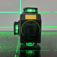 Niveau laser multifonctionnel 16 lignes à lumière verte Machine à nivellement automatique 4D Batterie au lithium Outil de nivellement 360