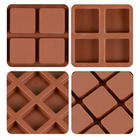 YS 80 cavité carré bonbons gâteau moule Silicone décoration chocolat Caramel praline glaçon gommeux pâtisserie ustensiles de cuisson fabrication de moules