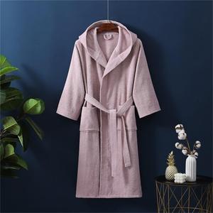 Vêtement de nuit pour femmes, pyjama, peignoir à capuche en coton, peignoir unisexe pour la coiffure, peignoir de bain - Product Image 6