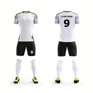 เสื้อฟุตบอลคุณภาพดีไซน์ใหม่ปี 2026 แบบสั่งทำได้  ชุดยูนิฟอร์มทีมสีขาว ไซส์ใหญ่พิเศษ สำหรับทุกเพศ ผลิตจากโพลีเอสเตอร์ 100% - Product Image 1