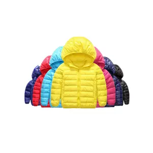 Manteau en cuir pour enfants, blouson en duvet de plumes de canard, de haute qualité, chaud, enveloppant, pour l'hiver,