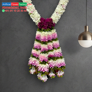 Guirnalda de Flores Artificiales Rosadas y Blancas, Decorativa, Colgante, para Bodas, Festivales, Templos, Decoración de Entrada de Casa - Product Image 5