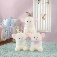 Nouvelle Peluche Mouton Mignonne Rembourrée en Coton PP avec Chapeau d'Anniversaire Princesse, Douce, Dessin Animé, Unisexe, Cadeau de Saint-Valentin, Vente en Gros