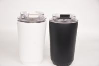 Gobelet isotherme à double paroi réutilisable personnalisé de 360 ml, tasse à café de voyage en acier inoxydable isolée de 450 ml avec couvercle, anti-fuite