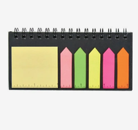 Ensemble de bureau multi-usages personnalisé avec notes adhésives et stylos, logo promotionnel, cadeau publicitaire, papeterie de bureau