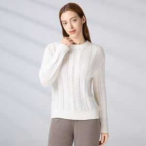 Wholesale High-Quality Winter Lady Long Sleeve <b>Jumper</b> Custom <b>Pullover</b> Knitwear Women’s Cotton Knit Sweater - Product Image 5