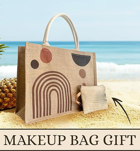 Promotional <b>Printing</b> Shopping Beach Tourism Art Design Recycled Waterproof Tote Jute Bag Original - Product Image 3