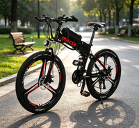 Vélo de montagne électrique pliable 20 pouces, moteur sans balais 350W, cadre en alliage d'aluminium, batterie au lithium, suspension intégrale, vélo électrique pour adultes
