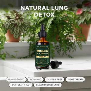 Suplemen Pembersih dan Detoksifikasi Paru-Paru dengan Label Pribadi OEM, Terbuat dari Mullein dan Klorofil Cair Alami untuk Kesehatan Paru-Paru - Product Image 4