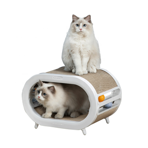 2023 Top Sellers Factory Supply Fashion <strong>Design</strong> High Quality Eco-Friendly Plush Board <strong>Cat</strong> Paper Scratcher <strong>House</strong> Nest Replaceable - Product Image 1