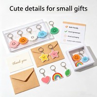 Porte-clés en gros, mignons, en PVC souple, petits cadeaux, porte-clés en caoutchouc de dessin animé, cadeaux promotionnels pour événements, emballage de détail, porte-clés OEM
