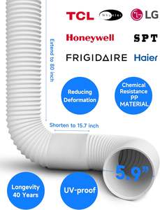 Kit de ventilation de fenêtre pour <span class=keywords><strong>climatiseur</strong></span> portable, tuyau d'évacuation, <span class=keywords><strong>raccord</strong></span> universel en plastique 13 pièces pour <span class=keywords><strong>climatiseur</strong></span> domestique, installation facile, haute performance - Product Image 2