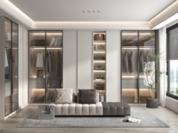 Armoire de luxe Lesso Home haut de gamme, meuble de rangement sur mesure pour chambre à coucher, grande dressing en bois pour villa