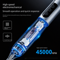 Machine à ongles professionnelle portable sans fil 45000 tr/min, lime à ongles électrique à coupe creuse, stylo de manucure 1000 mAh