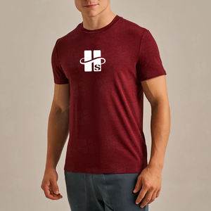 Wholesale Cut And Sew Soft Bamboo Fiber <b>Muscle</b> Fit Screen Print Comfortable Custom Cotton <b>T</b> <b>Shirts</b> For <b>Men</b> Low Price - Product Image 2