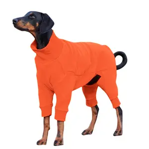 Köpekler için yeni avrupa ve amerikan tarzı evcil hayvan giysileri-düz renk yüksek yaka dört bacaklı Pet kıyafet
