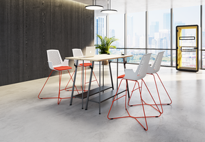 Muebles de entrenamiento Silla de <span class=keywords><strong>Bar</strong></span> de oficina ergonómica de malla moderna Silla de Taburete de <span class=keywords><strong>Bar</strong></span> alto de metal - Product Image 6