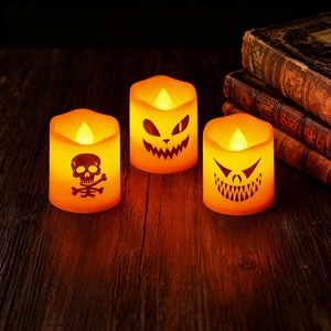 Festival décoration de la maison led bougie lampe Halloween fantôme citrouille bougie électronique - Product Image 2