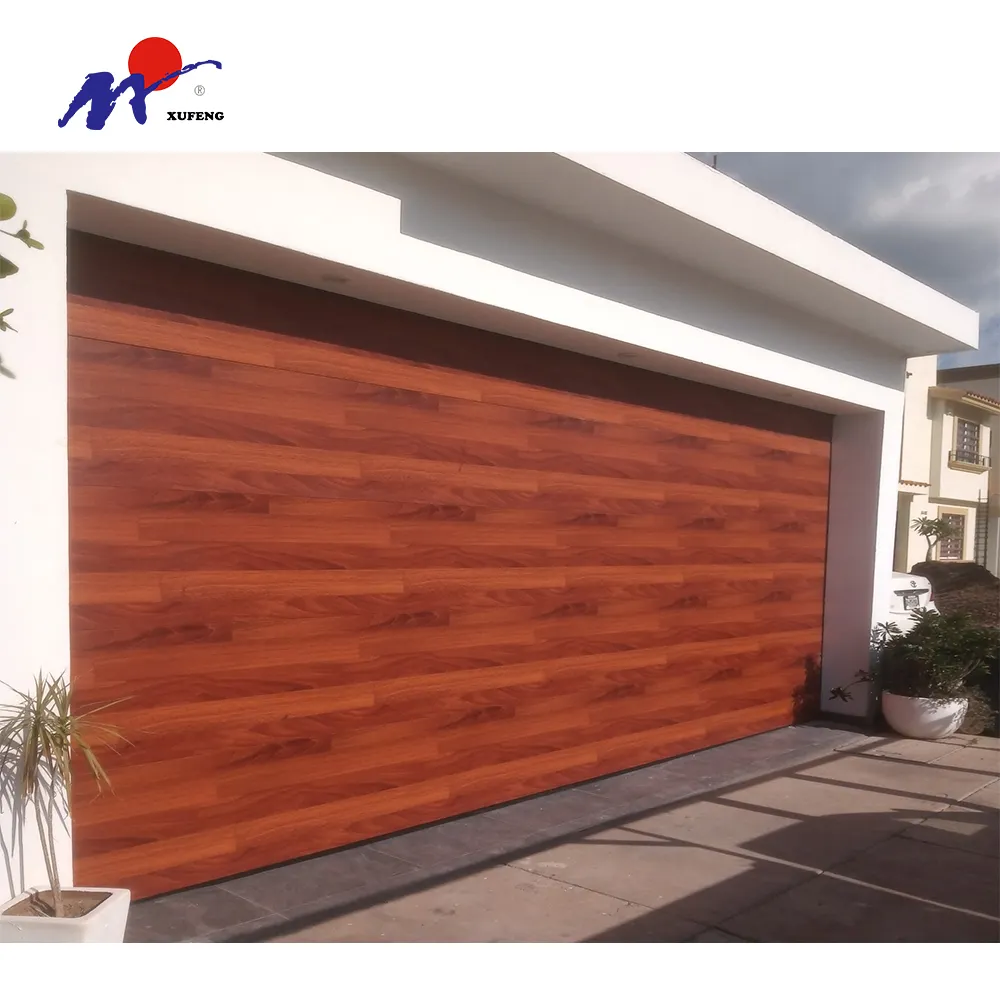 Metal Open Motorized Steel Manual Automatic Wood Insulation Sectional Single Car Garage Door