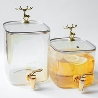 Pichet en verre résistant aux hautes températures pour fêtes, seau à jus, seau à eau glacée, seau à thé aux fleurs, seau à boissons