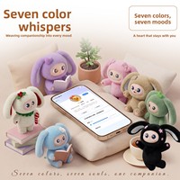 Pendentif en peluche interactif IA avec logo personnalisé, en fibre de polyester, compagnon de conversation, emballage en boîte couleur, ornement pour enfants, cadeau en gros