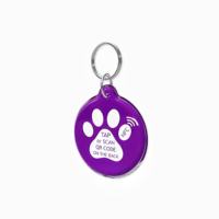 Individuelles Haustier-ID-Tag mit NFC-QR-Code und URL, Programmierbares Epoxy-NFC-Halsband-Tag für Hunde/Katzen