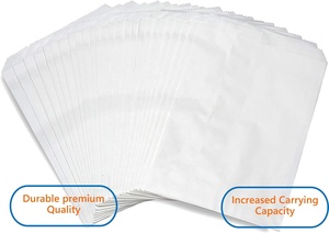 Sac en papier kraft jetable écologique personnalisé résistant aux graisses pour fast-food à emporter emballage SOS 12 blanc avec logo pour les pizzas et les déjeuners - Product Image 3