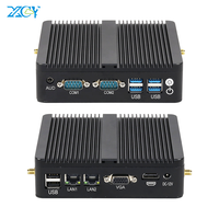 Quad Core J4125 Dual LAN Dual COM Sans ventilateur Ubuntu Linux Mini PC RS232 IoT Ordinateur industriel