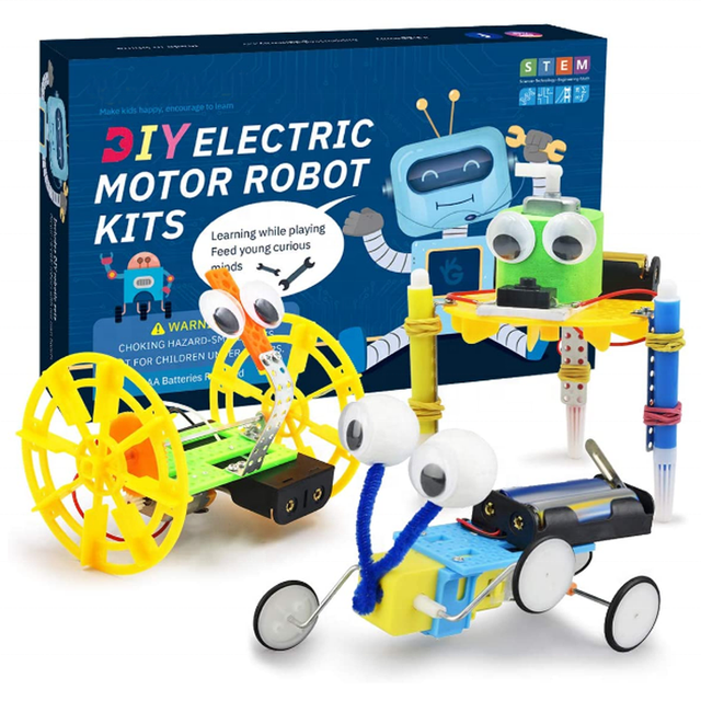 Hot DIY Electric Motor Robotic Science Experiment Educational Physics Toys STEM Kits for Kids
