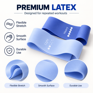 Juego de Bandas de Resistencia de Látex de 5 Niveles Personalizadas, Mini Bandas de Ejercicio para Glúteos, Piernas, Yoga, Pilates, Entrenamiento Físico - Product Image 3
