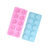 Xinguo 125 Silikon-Kuchenform 3D Seifen-Pudding-Form 10 Hohlräume Katzenpfoten-Form Käseform Kuchendekoration Kerzenharz BPA-frei Hochwertig